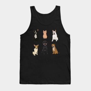 Dog Portraits Sticker Set Tank Top